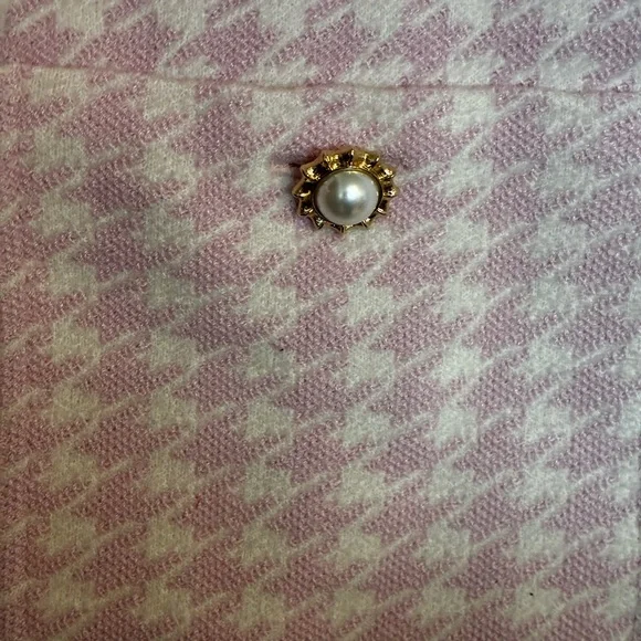 St. John Collection By Marie Gray Pink Checked Gingham Look Blazer 14 MSRP $1998 - Picture 4 of 9